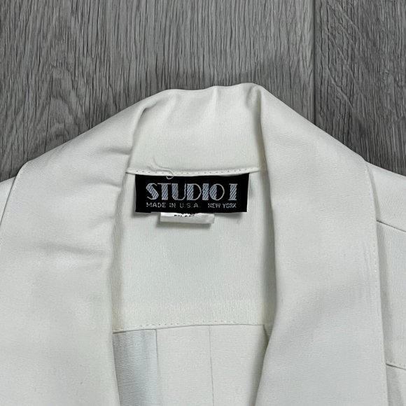 Vintage Studio 1 New York Made in USA Cream Size 14 Women's Jacket - Picture 4 of 10